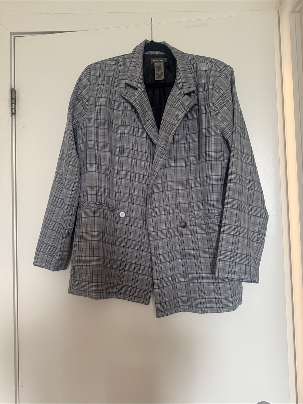 Gray Plaid Blazer